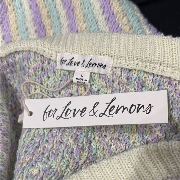 For Love And Lemons Pastel Bette Midi Skirt in Lavender Purple & Light Green - L - Picture 5 of 6